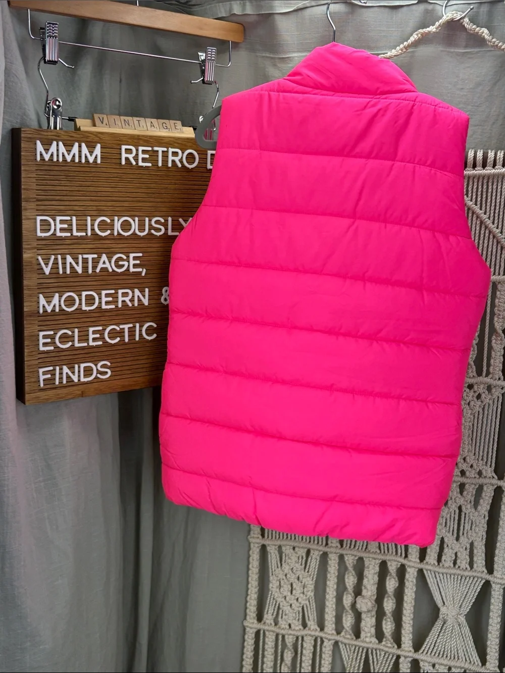 Puma Bright Pink Quilted Kids Puffer Vest